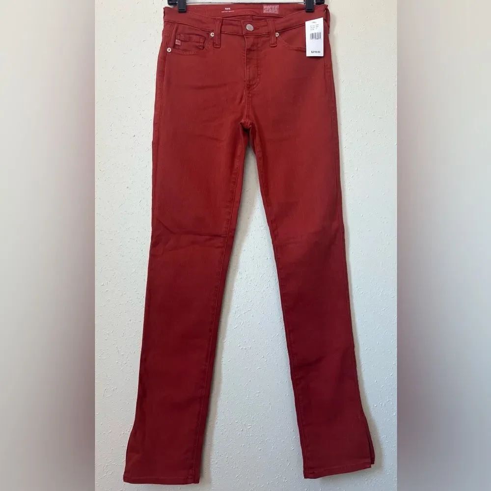 NWT AG FAYE Mid-Rise Cigarette Jeans Sulfur Canyon Size 27
